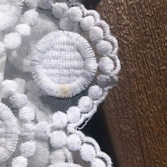 Bebe white embroidered mini dress - Picture 5 of 5